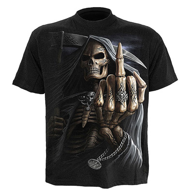Spiral - BONE FINGER Heren Tshirt - Zwart